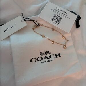 NWT- Coach Gold Charm Bracelet for Women
